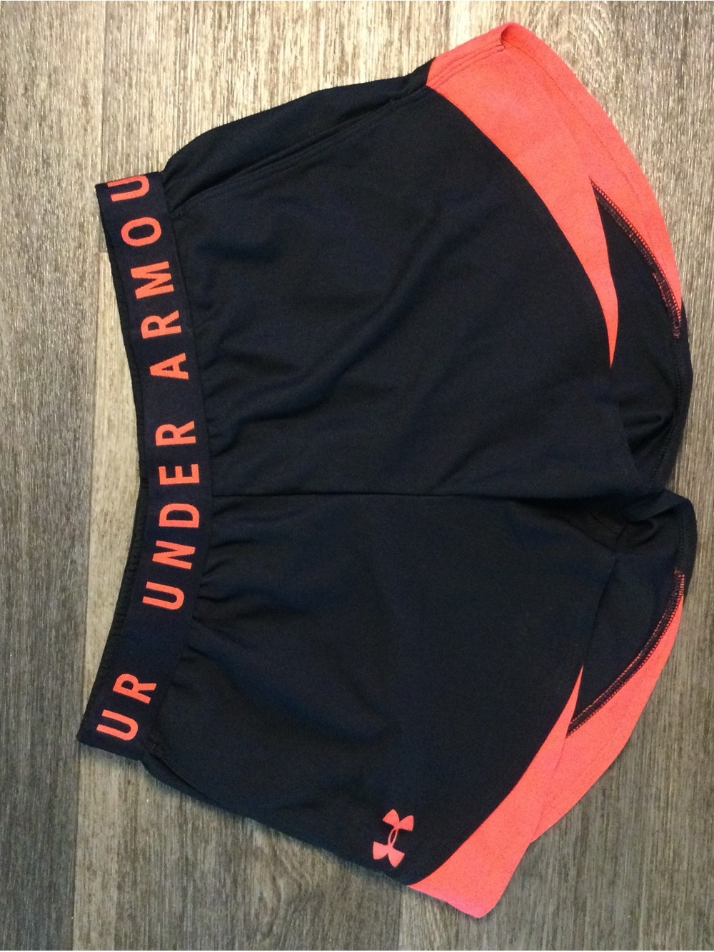 Under Armour Black & Coral Athletic Running Shorts for Women